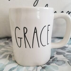Rae Dunn White 'Grace' Mug NWT